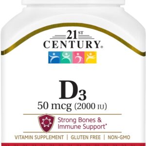 21ST CENTURY VITAMIN D3 50MCG (2000 IU)